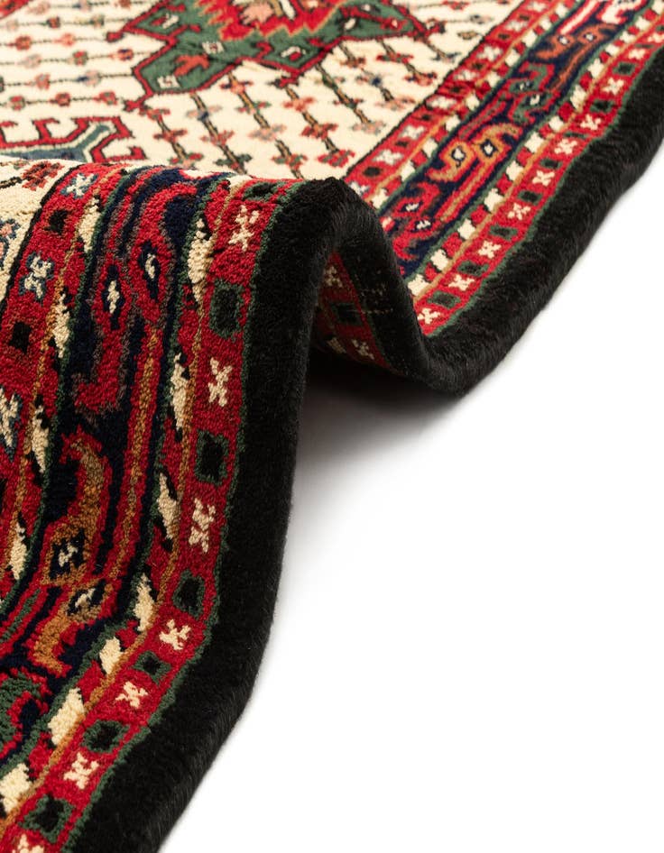 Detail image of 3' 3 x 6' 4  Hand Knotted Gharajeh Wool Runner Rug