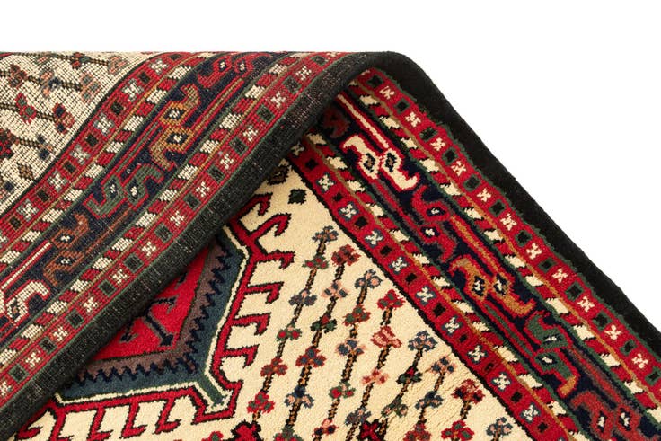 Detail image of 3' 3 x 6' 4 Hand Knotted Gharajeh Wool Runner Rug