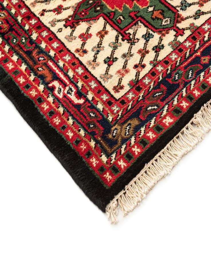 Detail image of 3' 3 x 6' 3  Hand Knotted Gharajeh Wool Runner Rug