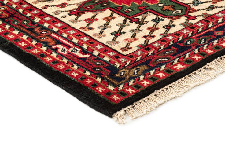 Detail image of 3' 3 x 6' 3 Hand Knotted Gharajeh Wool Runner Rug