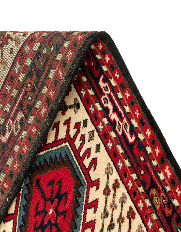 Detail image of 3' 3 x 6' 3  Hand Knotted Gharajeh Wool Runner Rug