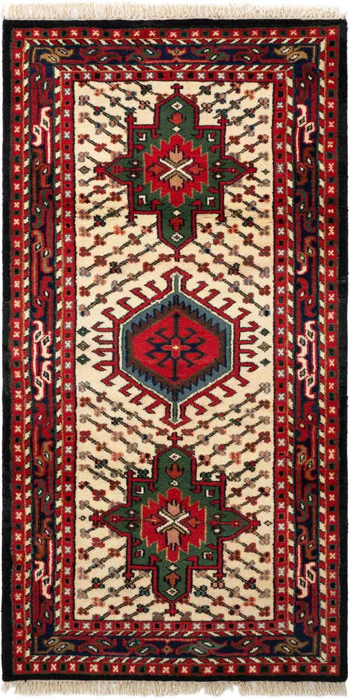 3' 3 x 6' 3 Hand Knotted Gharajeh Wool Runner Rug
