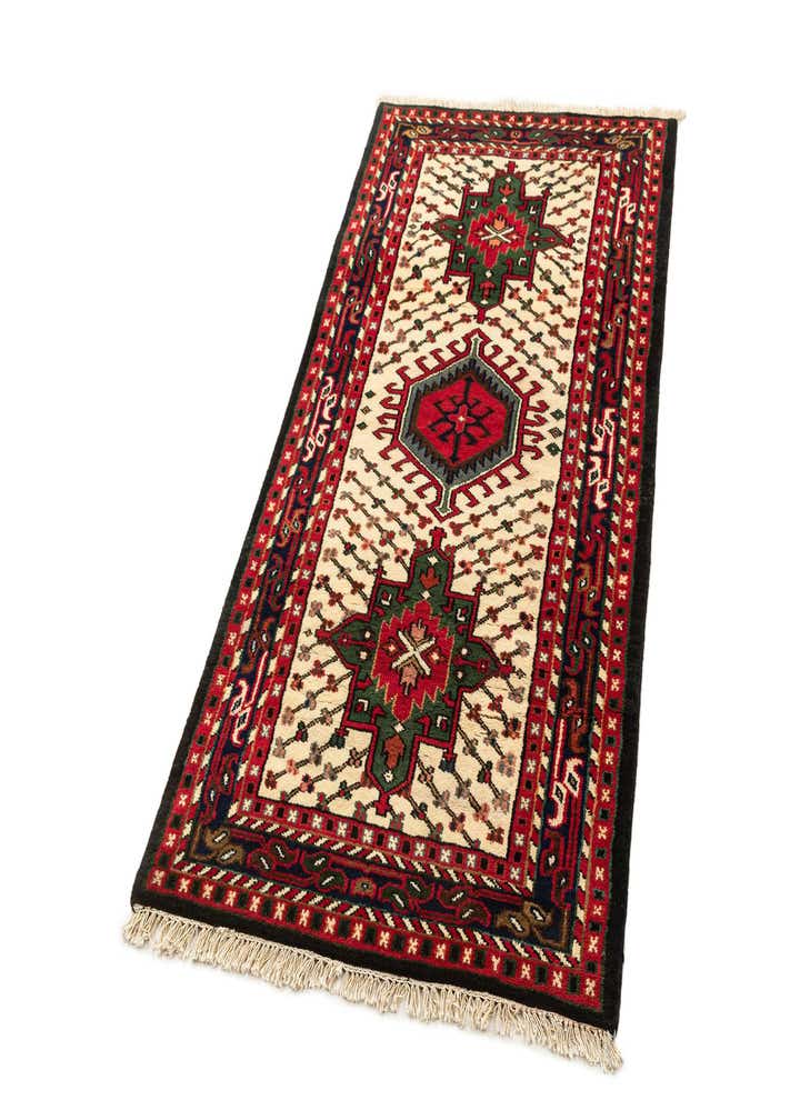 3' 3 x 6' 3 Hand Knotted Gharajeh Wool Runner Rug