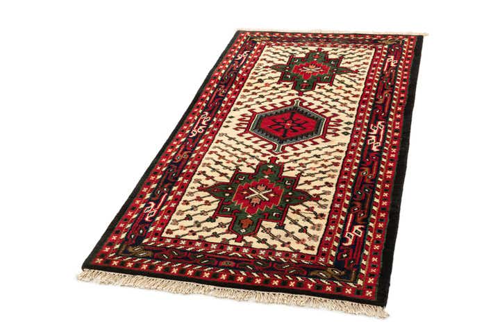 3' 3 x 6' 3 Hand Knotted Gharajeh Wool Runner Rug