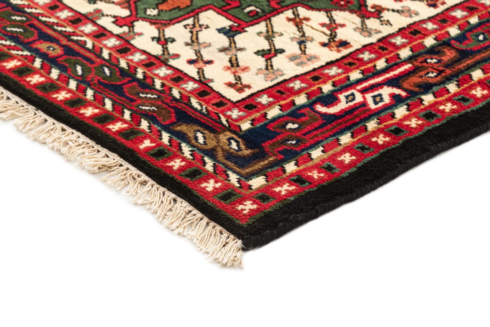 3' 3 x 6' 3 Hand Knotted Gharajeh Wool Runner Rug