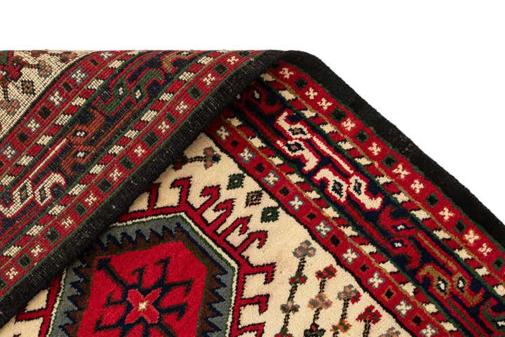 3' 3 x 6' 3 Hand Knotted Gharajeh Wool Runner Rug