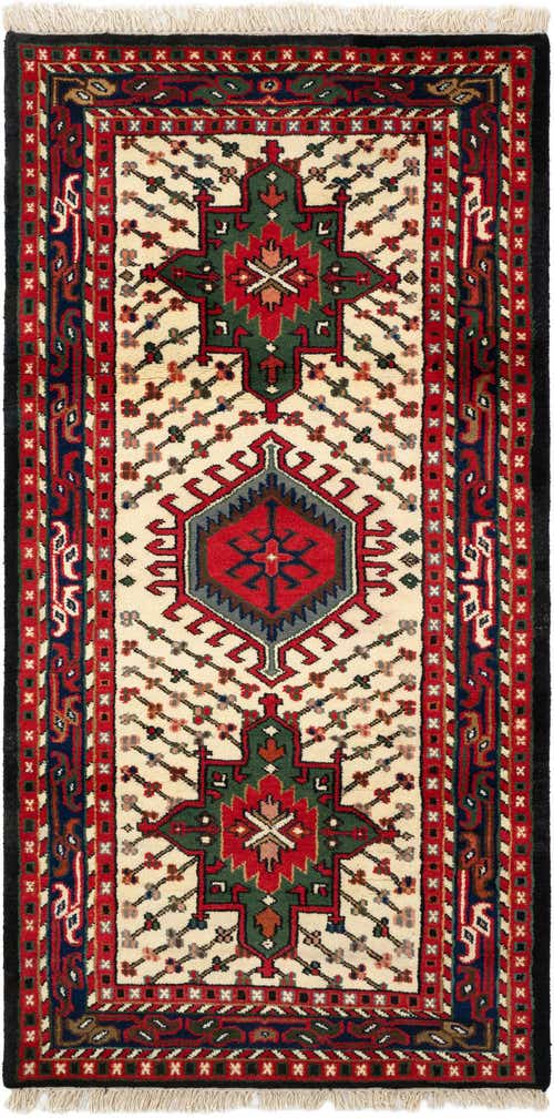 3' 3 x 6' 3 Hand Knotted Gharajeh Wool Runner Rug