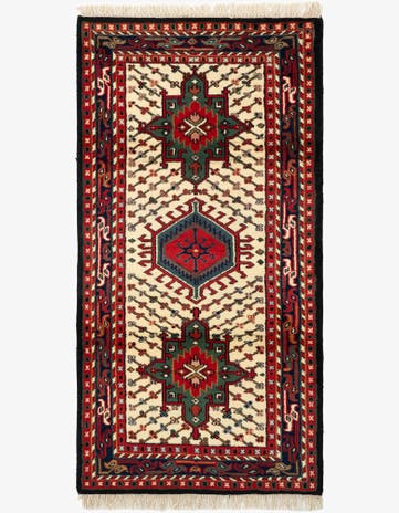 3' 3 x 6' 4 Hand Knotted Gharajeh Wool Runner Rug