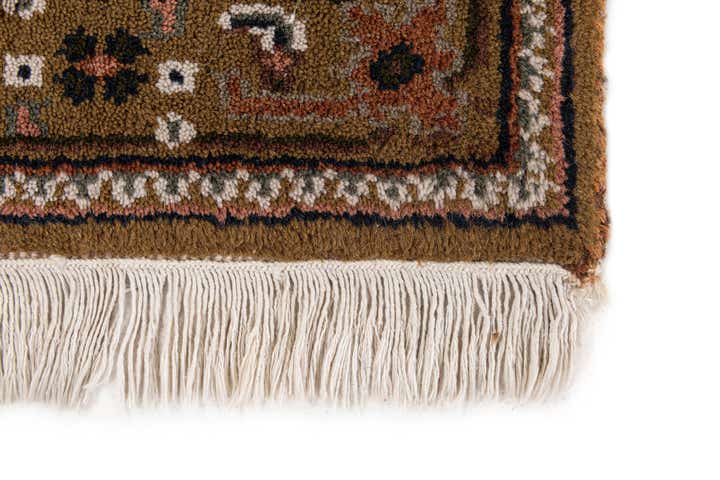2' 4 x 4' 10 Hand Knotted Hamedan Wool Runner Rug