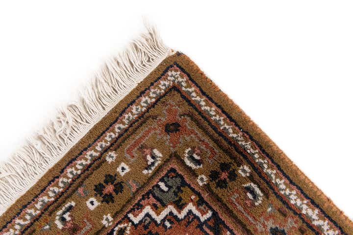 2' 4 x 4' 10 Hand Knotted Hamedan Wool Runner Rug