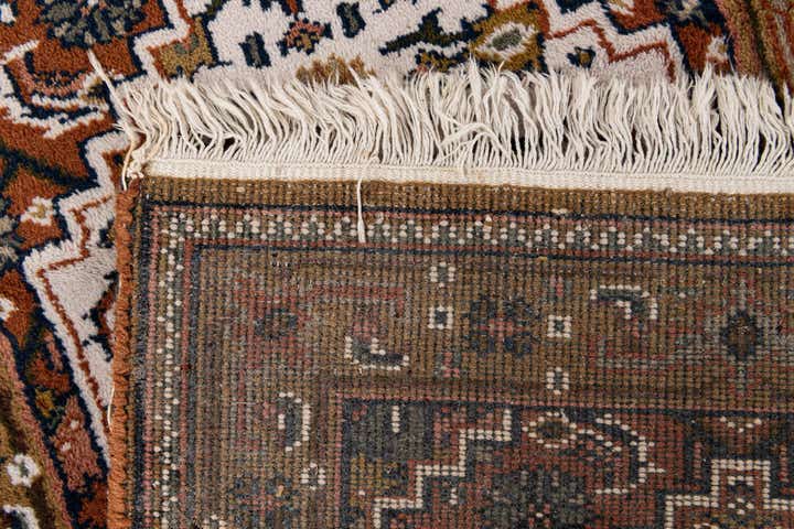2' 4 x 4' 10 Hand Knotted Hamedan Wool Runner Rug