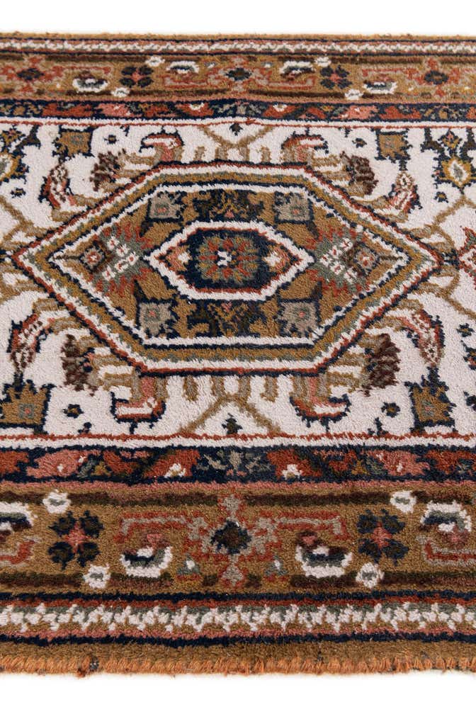 2' 4 x 4' 10 Hand Knotted Hamedan Wool Runner Rug