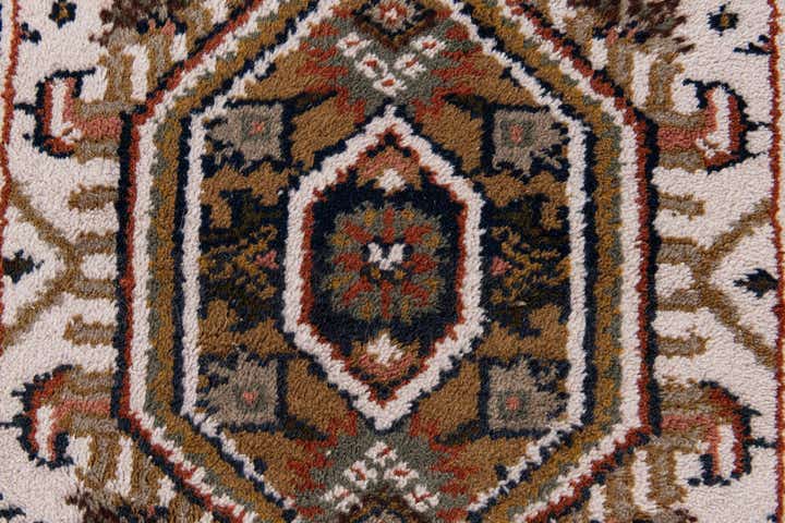 2' 4 x 4' 10 Hand Knotted Hamedan Wool Runner Rug