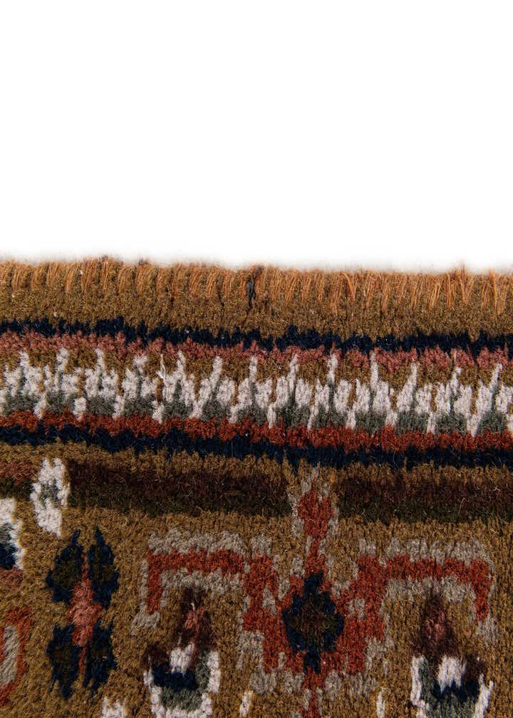 2' 4 x 4' 10 Hand Knotted Hamedan Wool Runner Rug