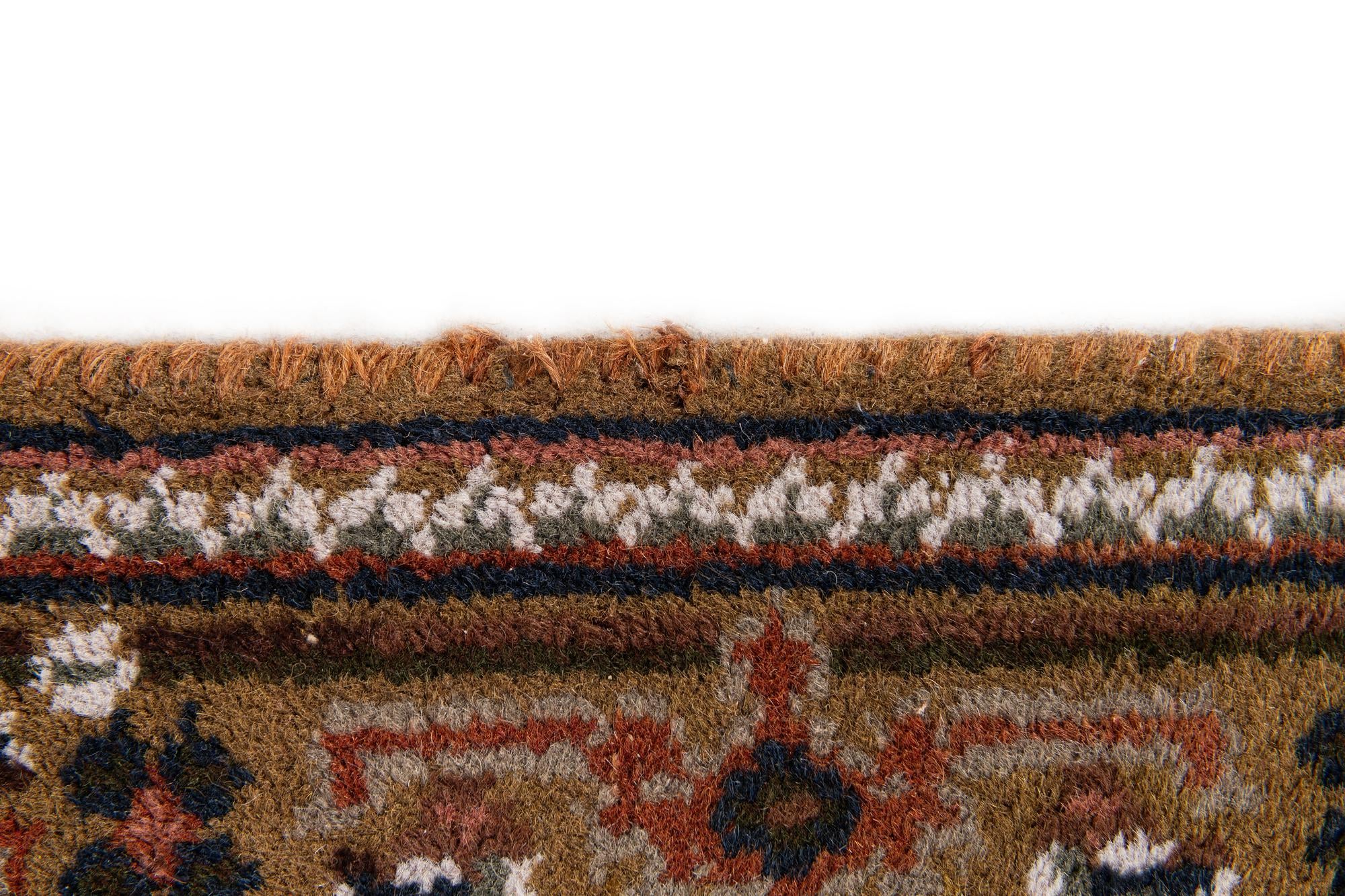 2' 4 x 4' 10 Hand Knotted Hamedan Wool Runner Rug