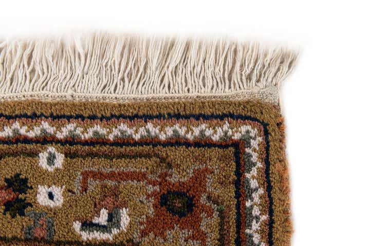 2' 4 x 4' 10 Hand Knotted Hamedan Wool Runner Rug