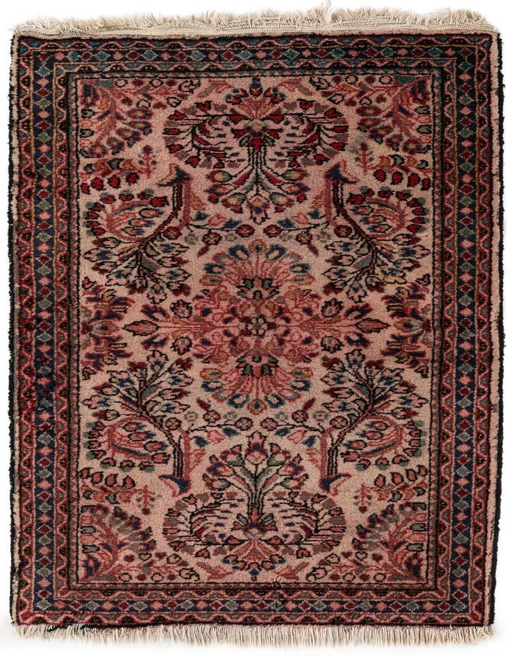 Detail image of 2' 2 x 4' 1 Hand Knotted Hamedan Wool Runner Rug