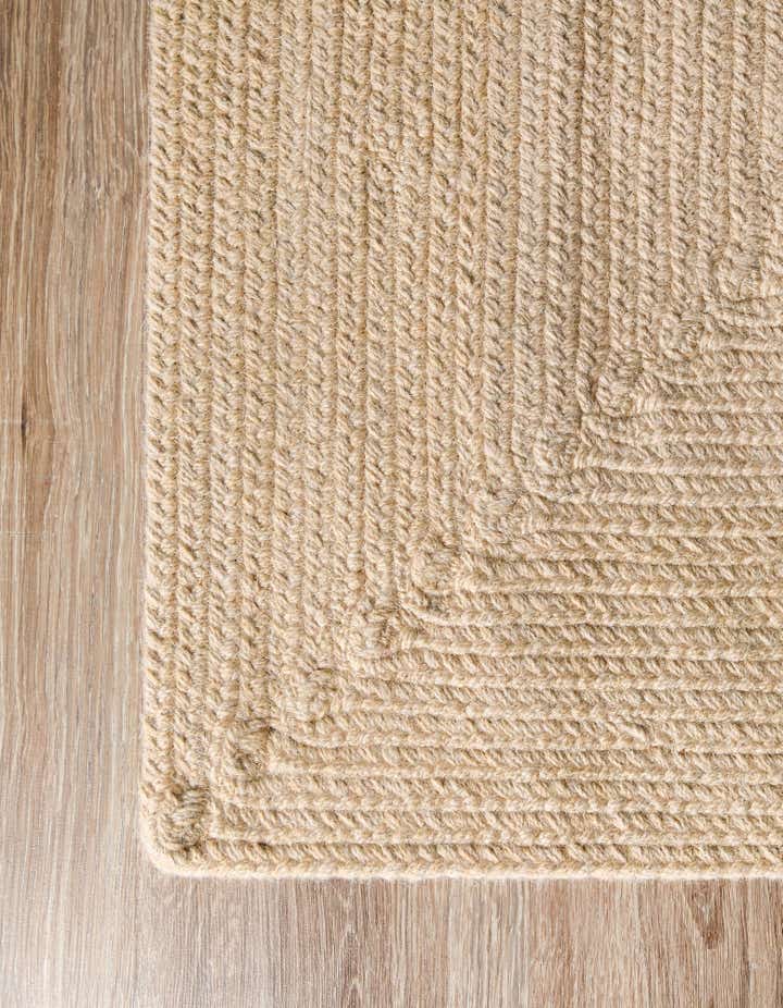 2' x 6' 1 Handmade Hand Braided Wool Runner Rug
