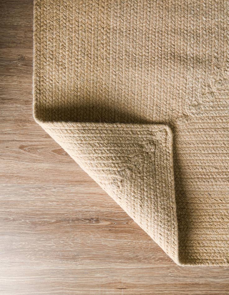 Detail image of 2' 7 x 8' Handmade Hand Braided Wool Runner Rug