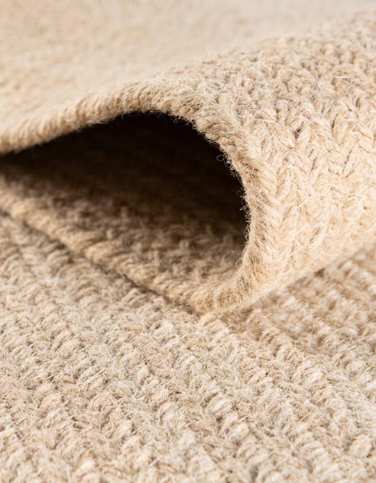 Detail image of 2' x 6' 1  Hand Hand Braided Wool Runner Rug