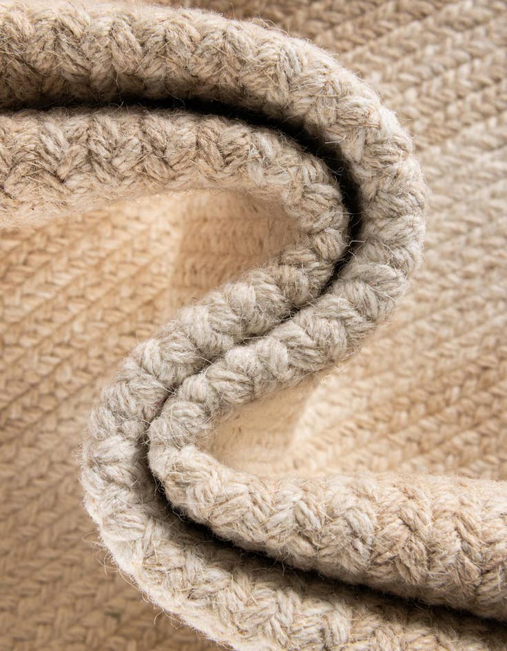 Detail image of 2' x 6' 1  Hand Hand Braided Wool Runner Rug