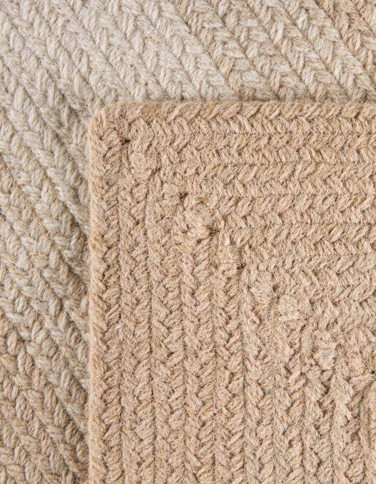 Detail image of 2' x 6' 1  Hand Hand Braided Wool Runner Rug