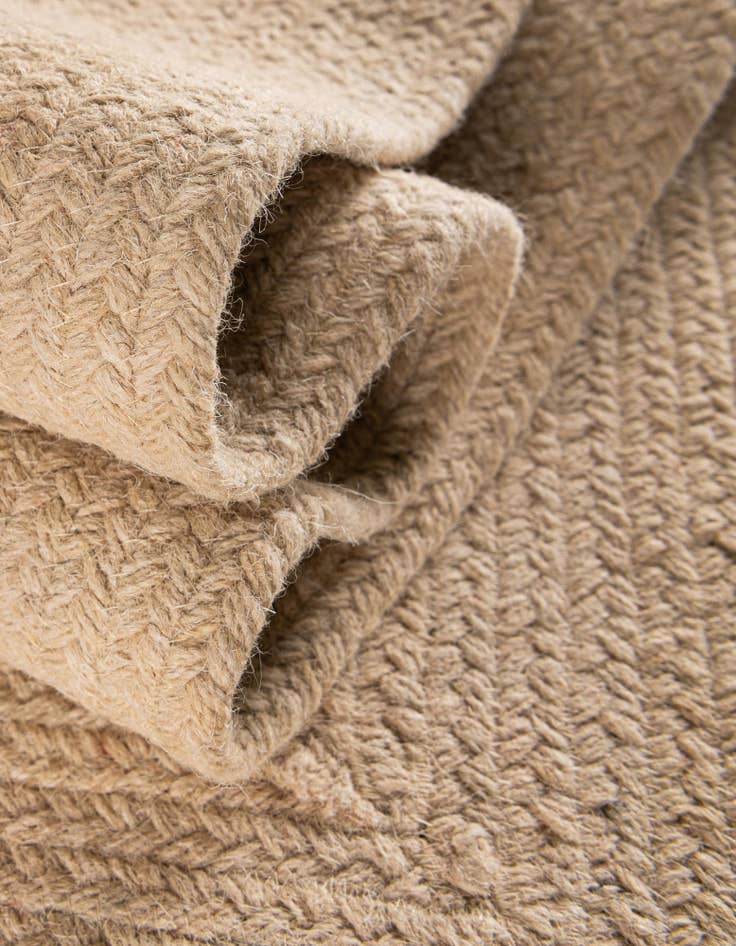 Detail image of 2' x 6' 1  Hand Hand Braided Wool Runner Rug