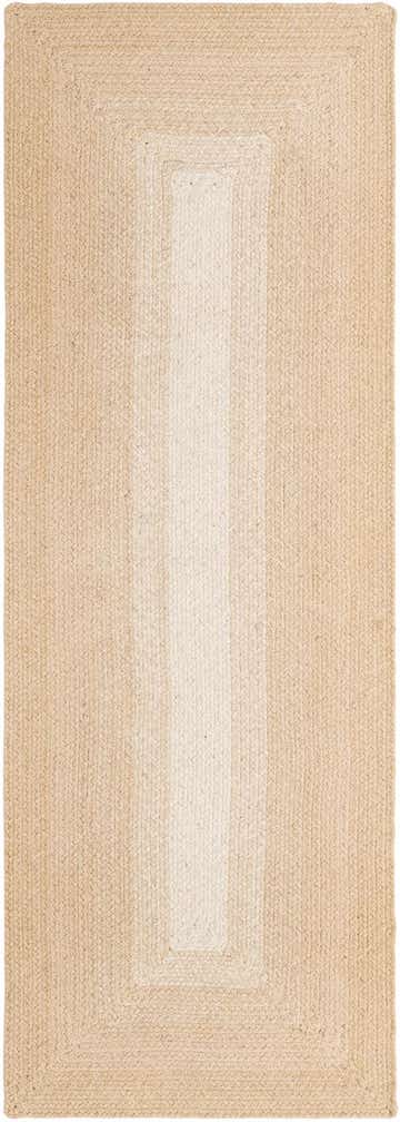 2' x 6' 1 Handmade Hand Braided Wool Runner Rug
