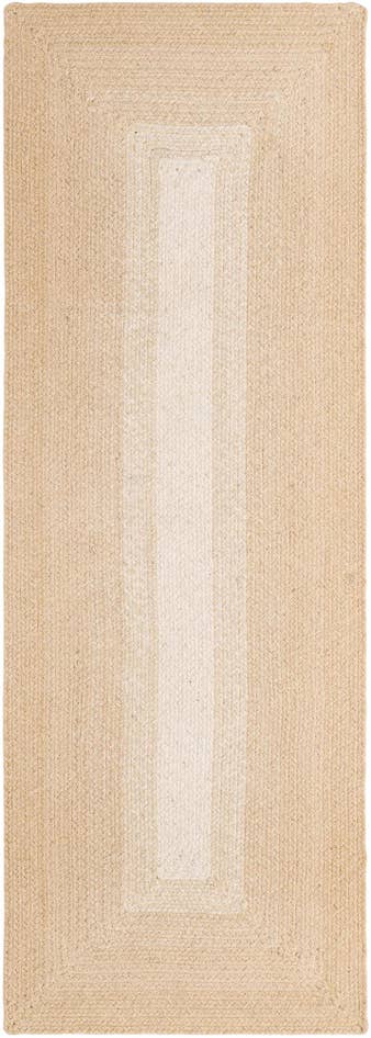 Detail image of 2' x 6' 1 Handmade Hand Braided Wool Runner Rug