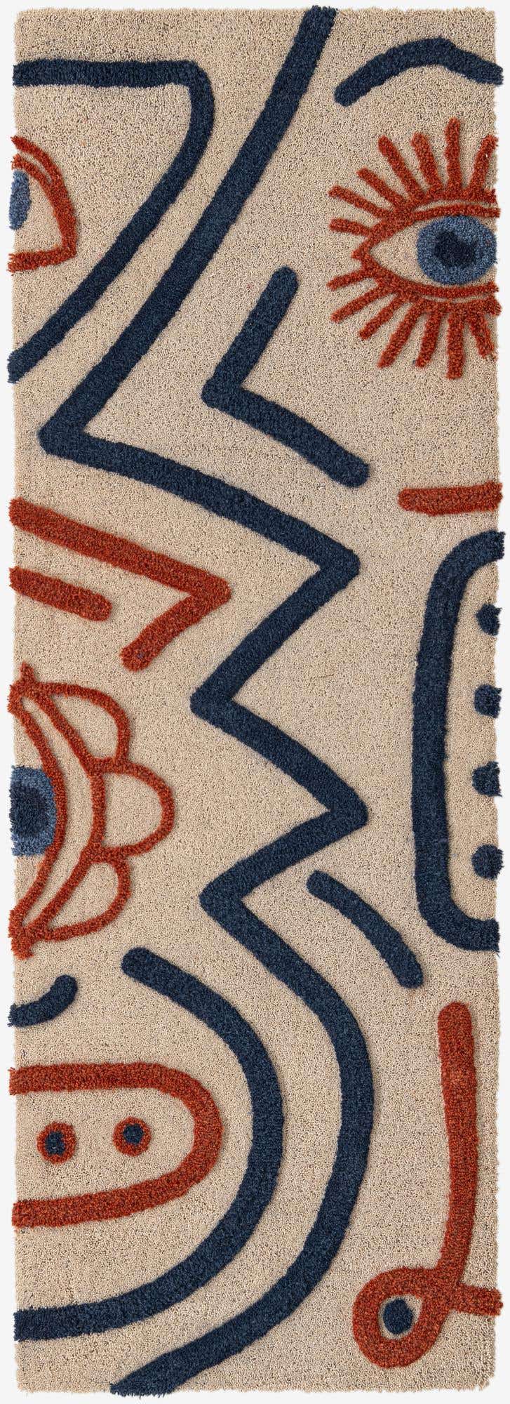 2' x 6' 1 Handtufted Wool Runner Rug