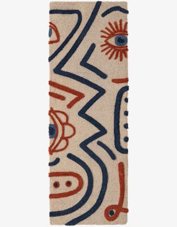 2' x 6' 1 Handtufted Wool Runner Rug