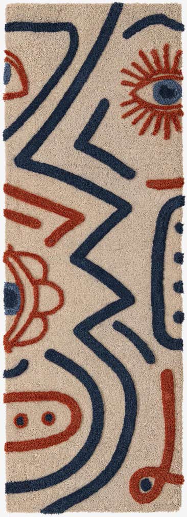 2' x 6' 1 Handtufted Wool Runner Rug