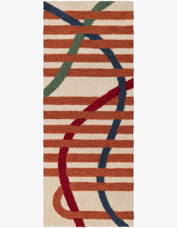 2' x 8' Handtufted Wool Runner Rug