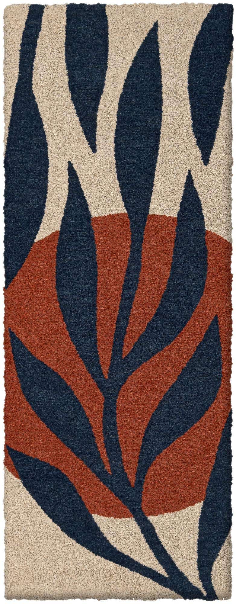 2' 7 x 8' Handtufted Wool Runner Rug