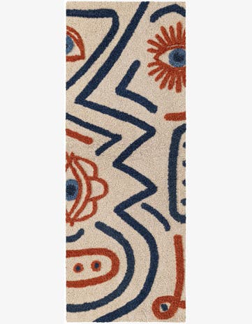 2' x 8' Handtufted Wool Runner Rug
