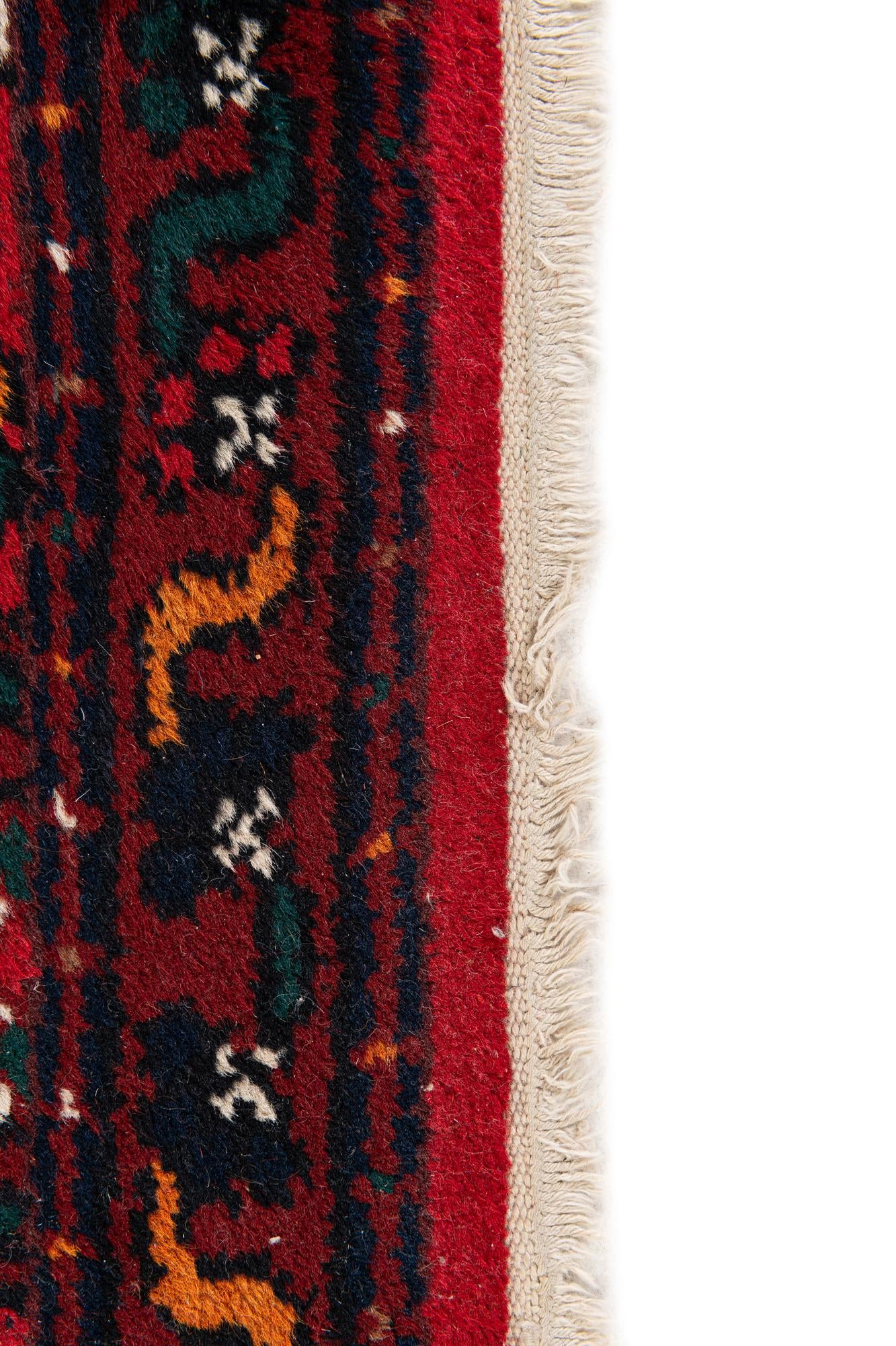 2' 3 x 4' 4 Hand Knotted Heriz Wool Runner Rug