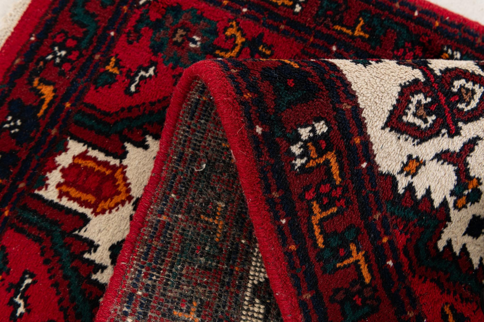 2' 3 x 4' 4 Hand Knotted Heriz Wool Runner Rug