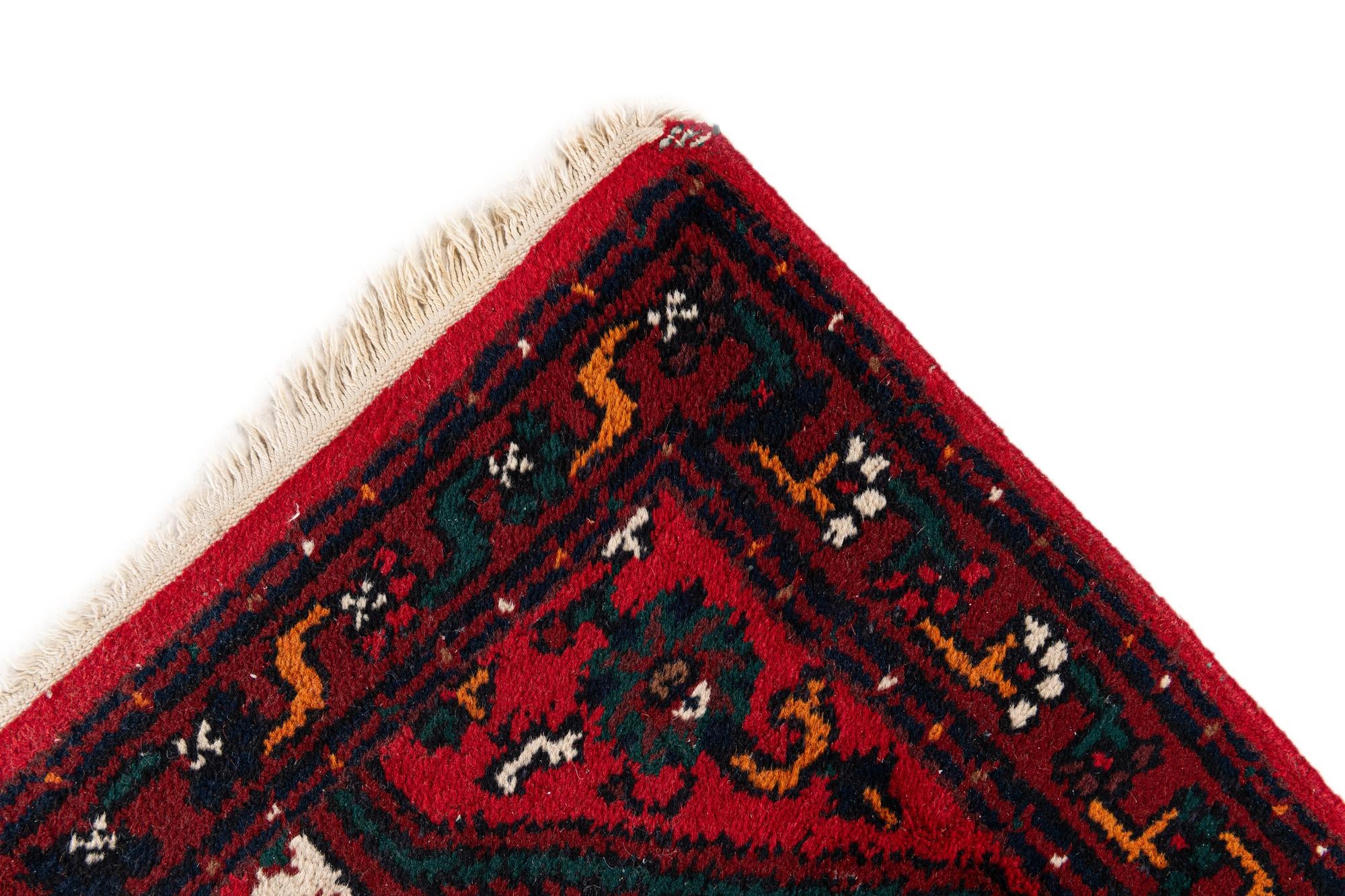 2' 3 x 4' 4 Hand Knotted Heriz Wool Runner Rug