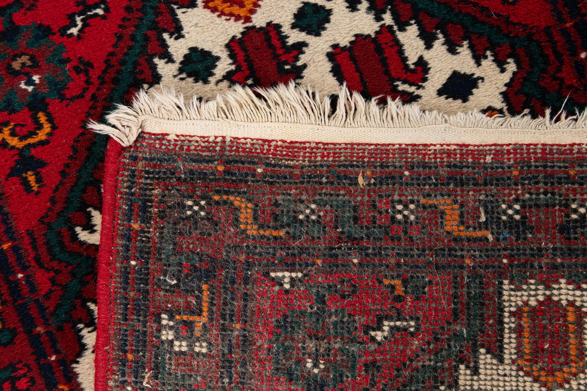 2' 3 x 4' 4 Hand Knotted Heriz Wool Runner Rug