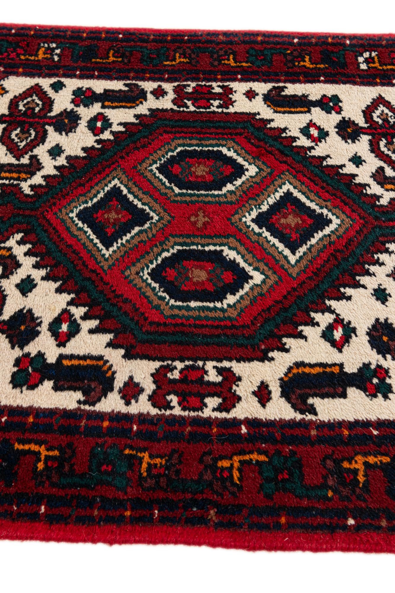 2' 3 x 4' 4 Hand Knotted Heriz Wool Runner Rug