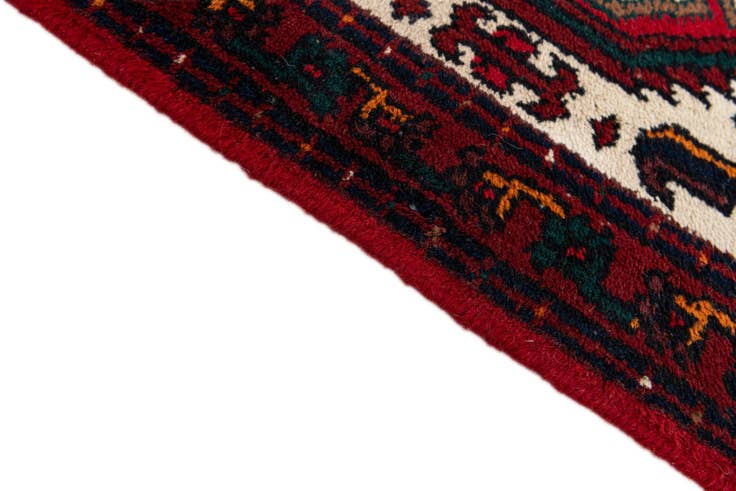 Detail image of 2' 3 x 4' 4 Hand Knotted Heriz Wool Runner Rug