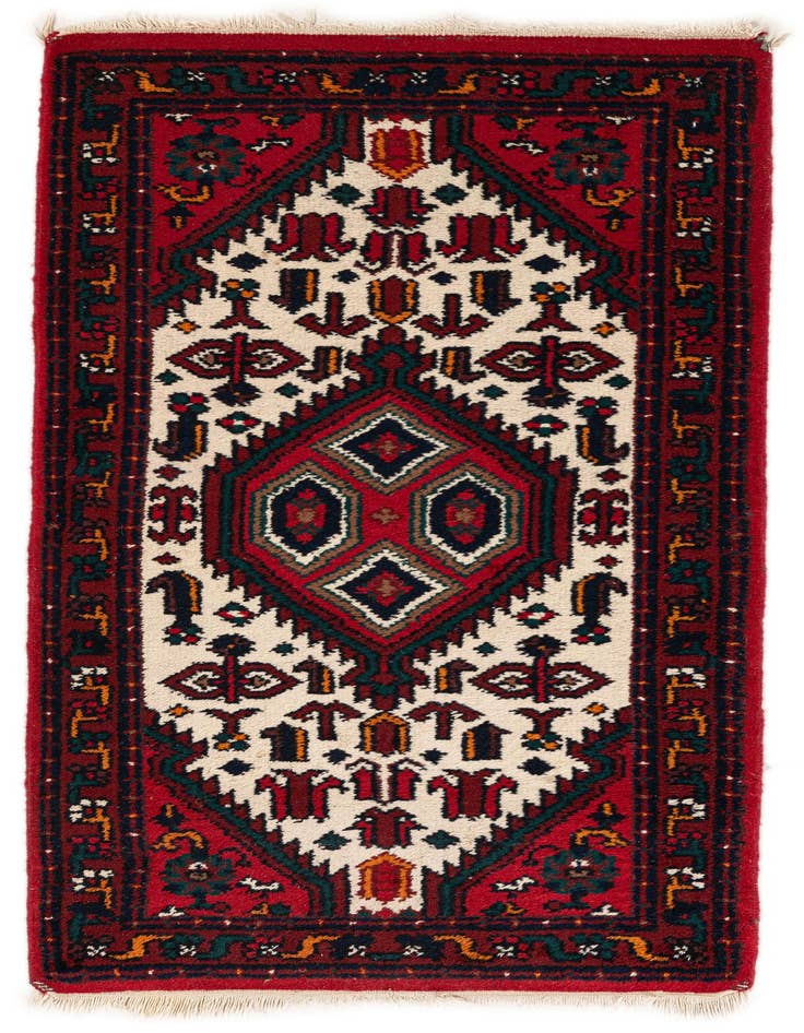 Detail image of 2' 3 x 4' 4 Hand Knotted Heriz Wool Runner Rug