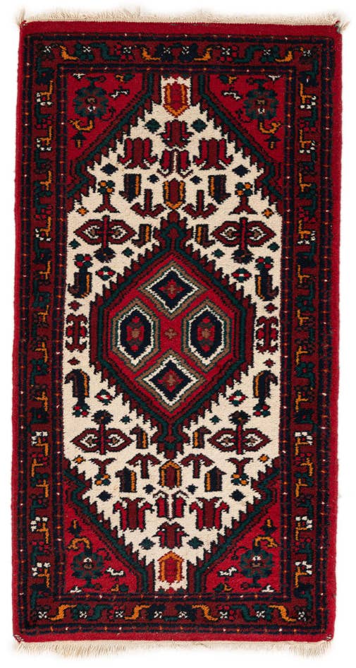 Detail image of 2' 3 x 4' 4 Hand Knotted Heriz Wool Runner Rug