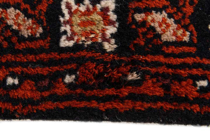 2' 4 x 4' 7 Hand Knotted Heriz Wool Runner Rug