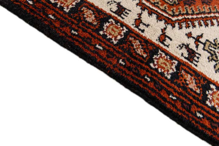 2' 4 x 4' 7 Hand Knotted Heriz Wool Runner Rug