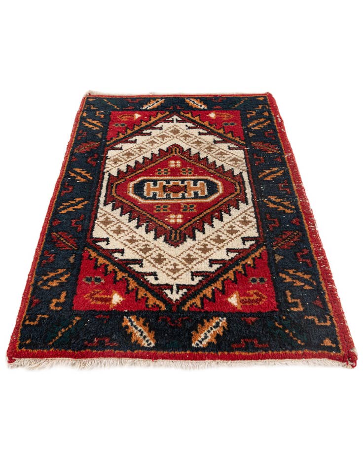 Detail image of 2' x 3' 11 Hand Knotted Heriz Wool Runner Rug