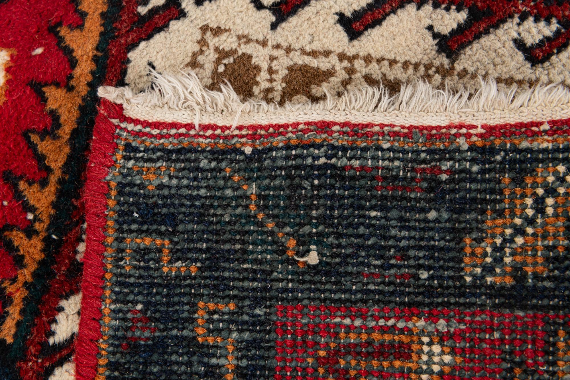 2' x 3' 11 Hand Knotted Heriz Wool Runner Rug