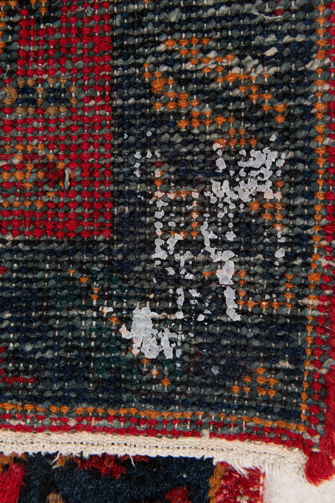 2' x 3' 11 Hand Knotted Heriz Wool Runner Rug