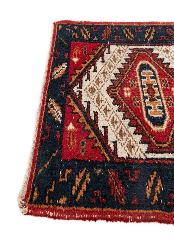 2' x 3' 11 Hand Knotted Heriz Wool Runner Rug