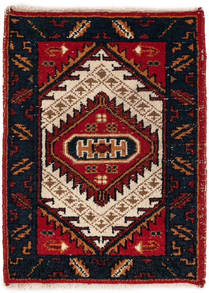 2' x 3' 11 Hand Knotted Heriz Wool Runner Rug
